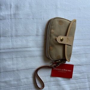 Dooney & Bourke Beige Polka Dot Wristlet
